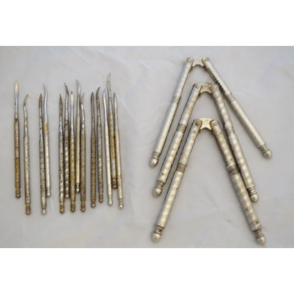 3 Vintage HMO Stainless Steel Crab Leg Nutcracker‎ Nut Crackers and 14 Picks